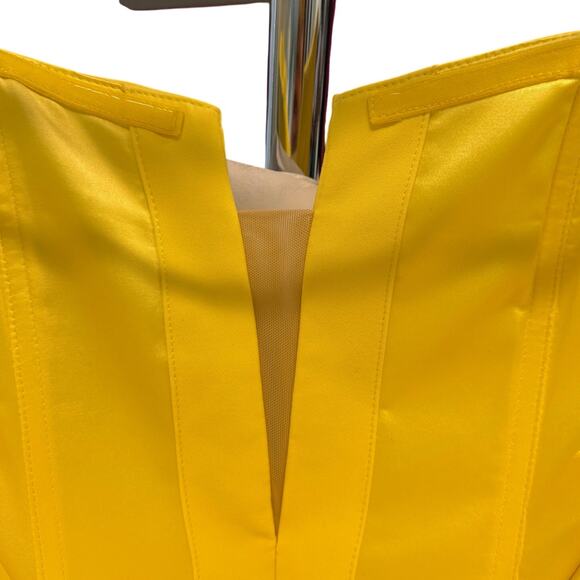 Bardot Limoncello Yellow Strapless Mini Dress Cocktail Wedding Guest US 2 XS NWT - Picture 5 of 8